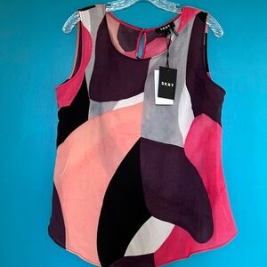DKNY multicolor sleeveless shirt
